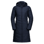 Midnight Blue Windproof Quilted Coat Women