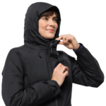 Black Women'S Insulated Jacket With Primaloft