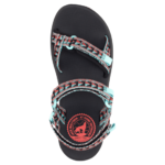 Black / Aquamarine Womens Sandals