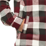Cordovan Red Checks Sherpa Fleece Lined Flannel