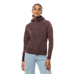 Boysenberry Warm Fleece Jacket With Hood And Stretch Properties