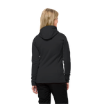 Black Soft Stretch Fleece Zipped Hoody For Everyday Warmth And Cozy Comfort.