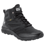 Black Woodland Texapore Mid Hiking Shoes For Men