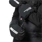 Black Windproof And Waterproof Mittens With Warm Synthetic Insulation
