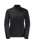 Black Warm, Half-Zip Fleece Pullover Made Of Recycled Polyester