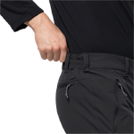 Black Robust, Breathable Hiking And Trekking Trousers In Extra Stretchy Softshell Fabric