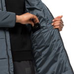 Slate Blue Puffer Jacket With Primaloft