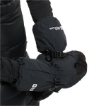 Black Windproof And Waterproof Mittens With Warm Synthetic Insulation