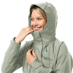 Mint Leaf Windproof, Waterproof And Breathable Trekking Jacket With Pit Zips