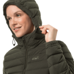 Bonsai Green Windproof Down Coat Women