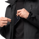 Black Windproof Softshell Jacket Men