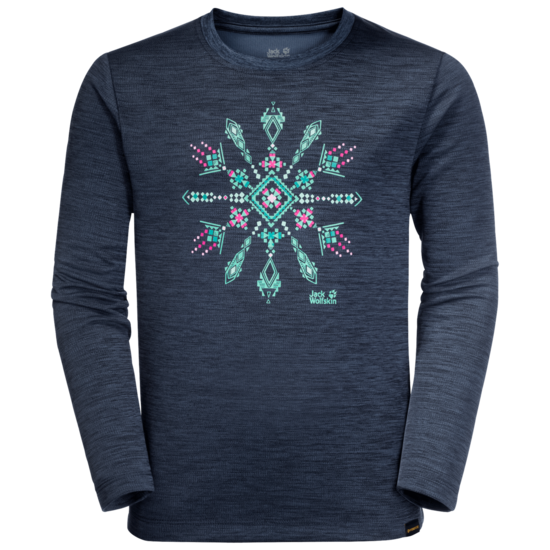 Midnight Blue Long Sleeve Top With Uv Protection