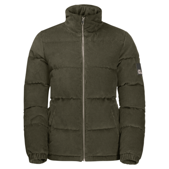 Bonsai Green Very Wind-Resistant Corduroy And Down Jacket Women