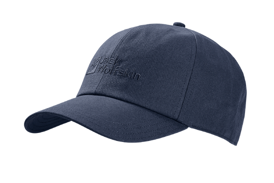 Night Blue Adjustable Baseball Cap Made From Organic Cotton With A Large Logo Print
