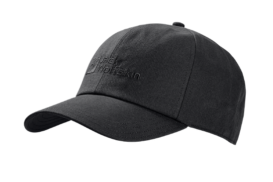 Black Adjustable Baseball Cap Made From Organic Cotton With A Large Logo Print