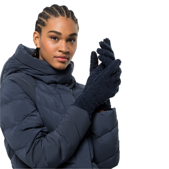 Night Blue Sherpa Fleece Gloves