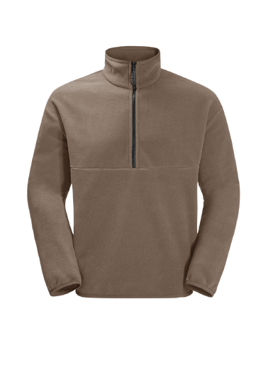 Chestnut Soft, Warm Fleece Pullover With Front Pocket
