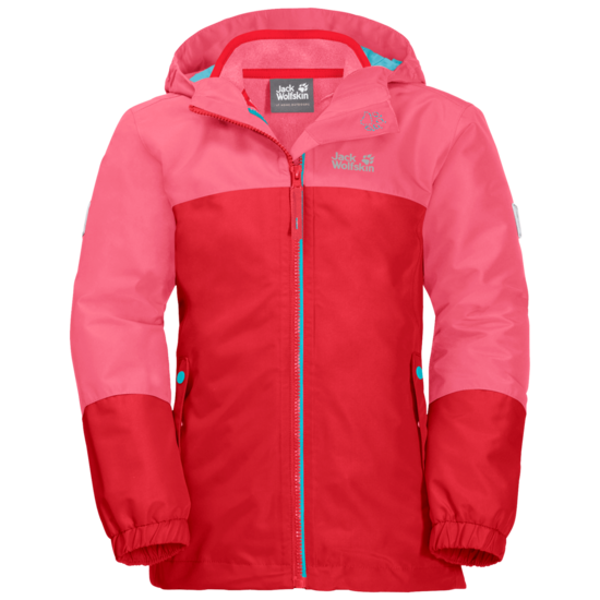 Coral Pink 3-In-1 Jacket Girls