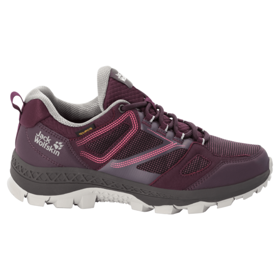 Burgundy / Pink Womens Waterproof Hiking Shoes