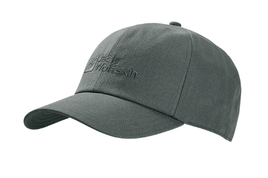 Slate Green Adjustable Baseball Cap Made From Organic Cotton With A Large Logo Print