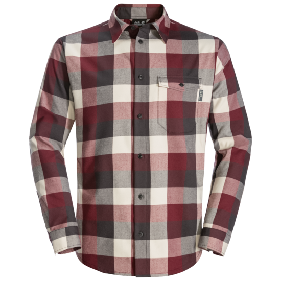Cordovan Red Checks Men'S Flannel Shirt