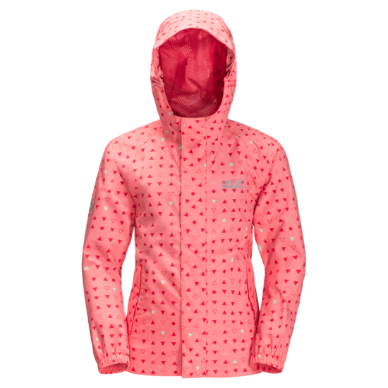 Apricot Coral All Over Kids Rain Jacket