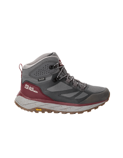 Dark Maroon Waterproof Hiking Boot With Very Good Cushioning Made With Sustainable Materials
