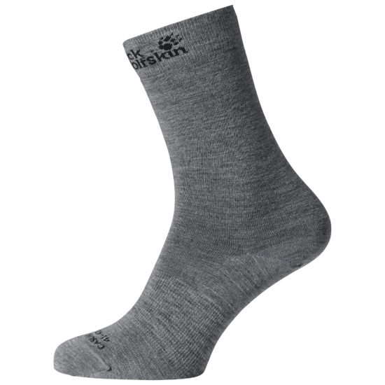 Grey Heather Socks With Merino Wool