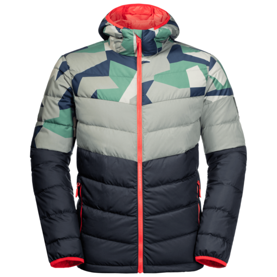 Night Blue All Over Windproof Down Jacket Men