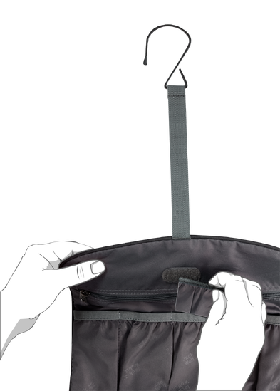 Black Hanging Toiletry Bag