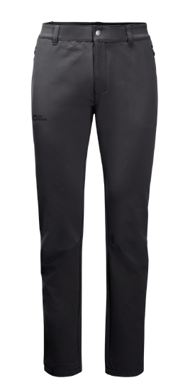 Black Wind Resistant And Water Repellent, Very Breathable Softshell Trousers With Light Thermal Lining