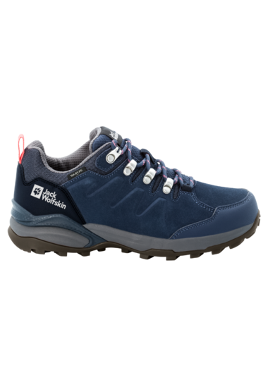 Dark Blue / Grey Waterproof Leather Hiking Boots Women