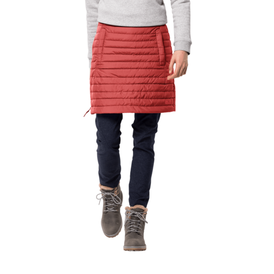 Coral Red Insulated Skirt Women