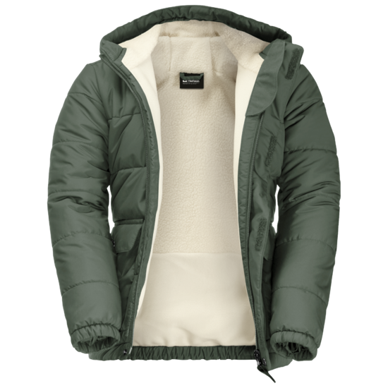 Thyme Green Insulated Kids' Jacket With Primaloft