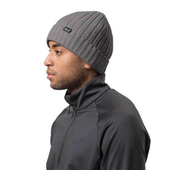 Grey Heather Windproof Knitted Hat