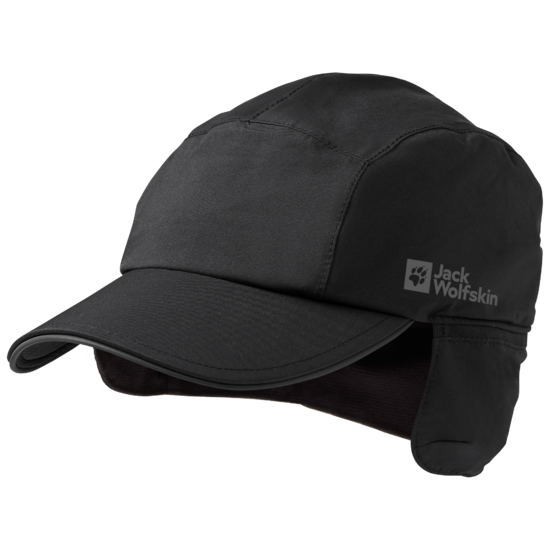 Black Winter Cap With Ear Covers