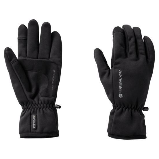 Black Windproof Fleece Gloves