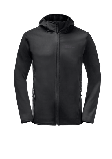 Black Breathable, Windproof And Water-Repellent Jacket Made Of Robust, Elastic Soft Shell