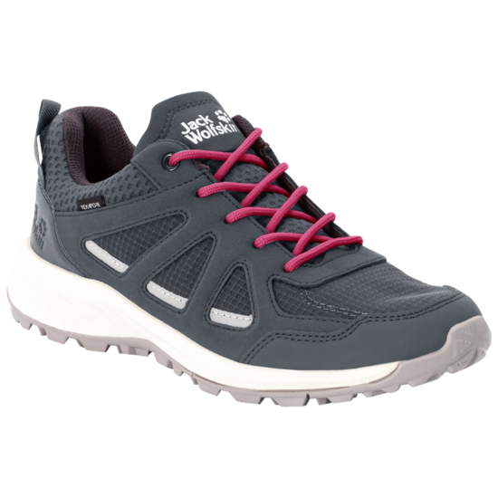 Grey / Red Waterproof Hiking Shoes Women